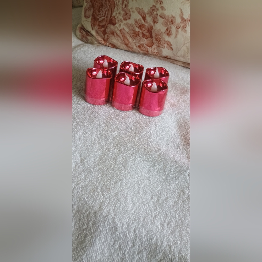 Pink Metallic LED Votive Candle Set - Home Accents - Picture 2 of 4